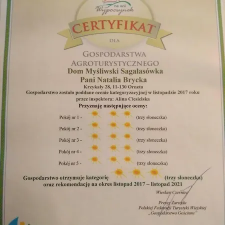Dom Mysliwski Sagalasowka Orneta